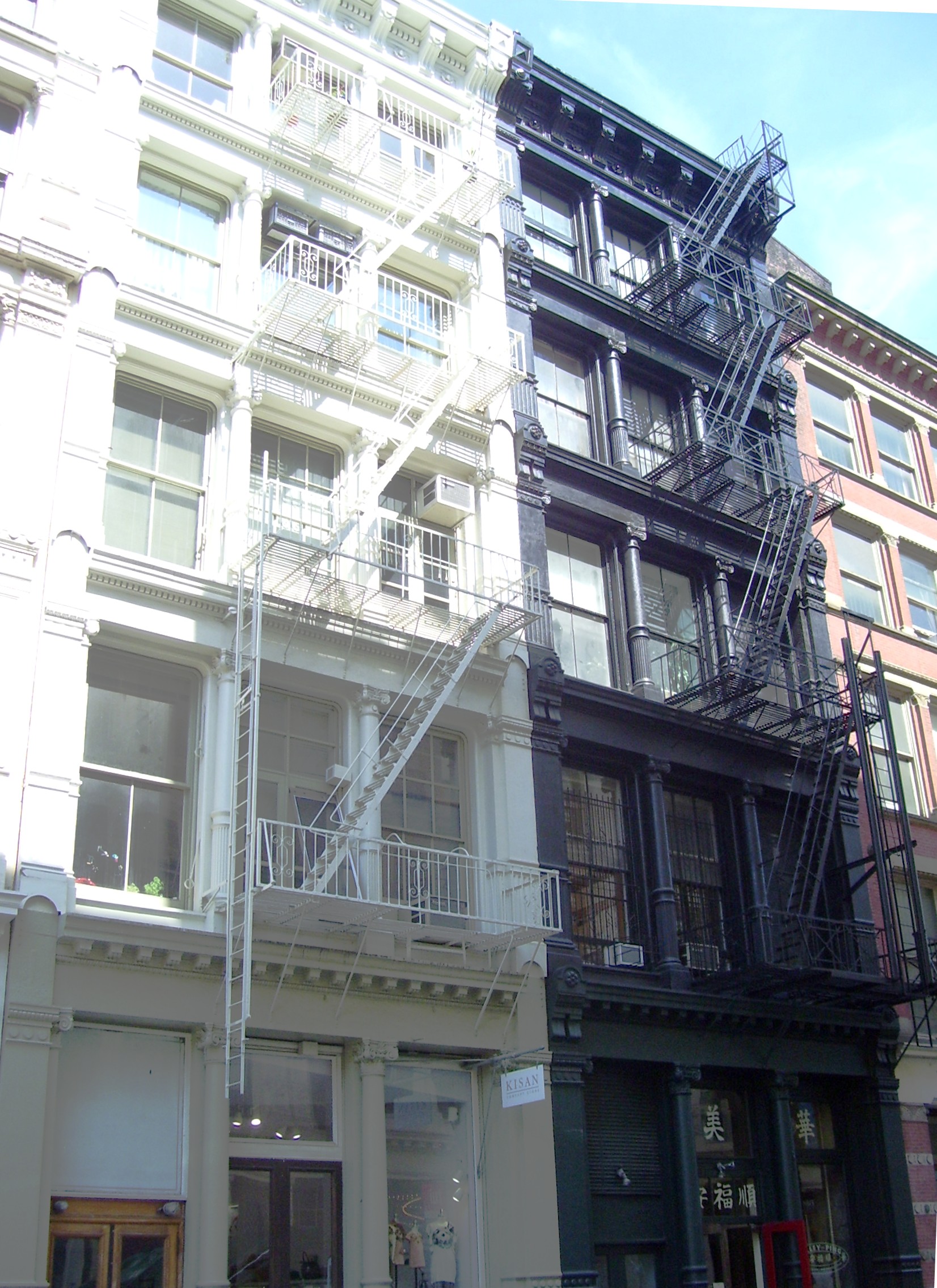 Classic SoHo cast-iron facades on nearby Greene Street